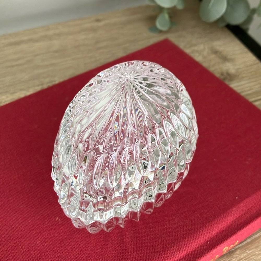 Gorham Vintage Cristal Egg Trinket Box / Ring Dish